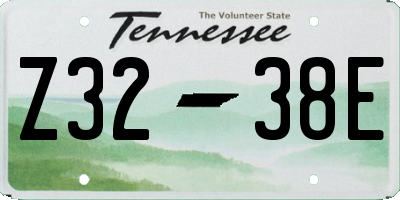 TN license plate Z3238E