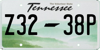 TN license plate Z3238P