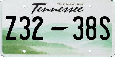 TN license plate Z3238S