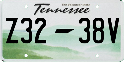 TN license plate Z3238V