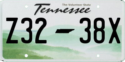 TN license plate Z3238X