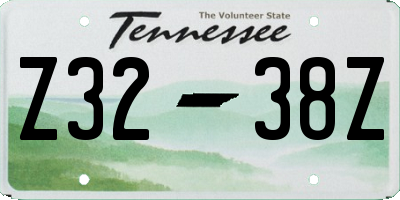 TN license plate Z3238Z