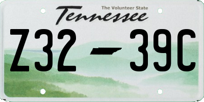 TN license plate Z3239C