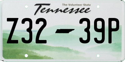 TN license plate Z3239P
