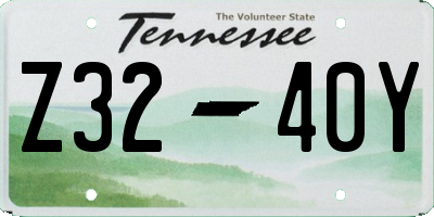 TN license plate Z3240Y