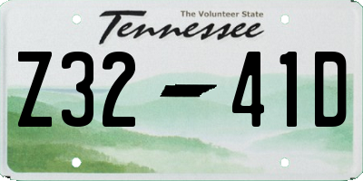 TN license plate Z3241D