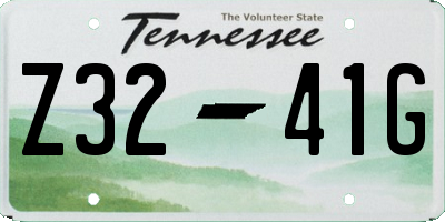 TN license plate Z3241G