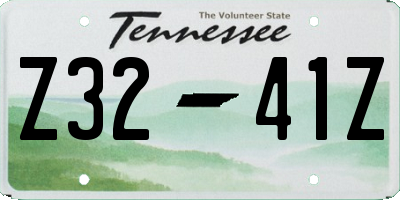 TN license plate Z3241Z