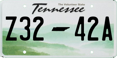 TN license plate Z3242A