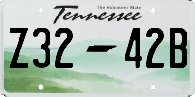 TN license plate Z3242B