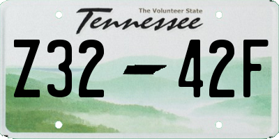 TN license plate Z3242F
