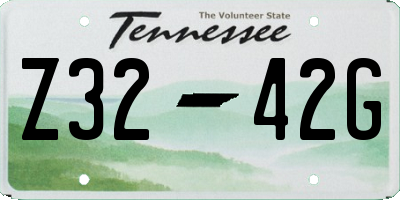 TN license plate Z3242G