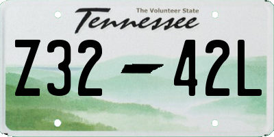 TN license plate Z3242L