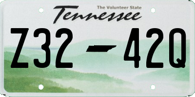 TN license plate Z3242Q