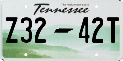 TN license plate Z3242T