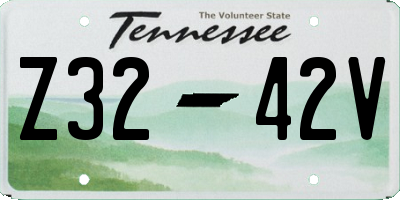 TN license plate Z3242V