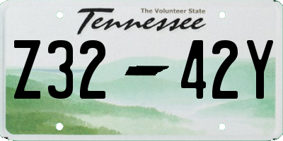 TN license plate Z3242Y