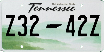 TN license plate Z3242Z
