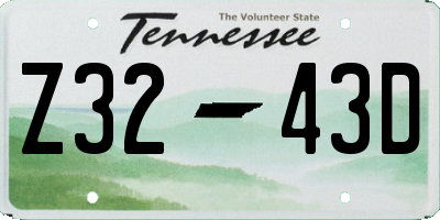 TN license plate Z3243D