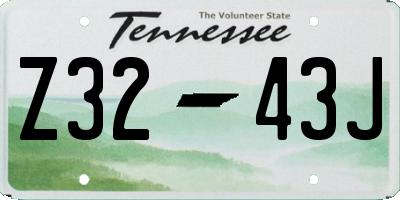 TN license plate Z3243J