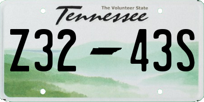 TN license plate Z3243S