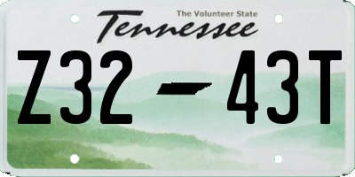 TN license plate Z3243T