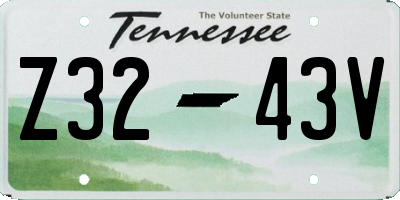 TN license plate Z3243V