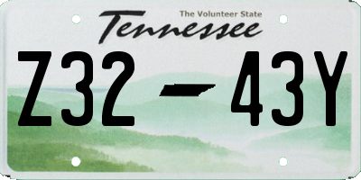 TN license plate Z3243Y