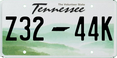 TN license plate Z3244K