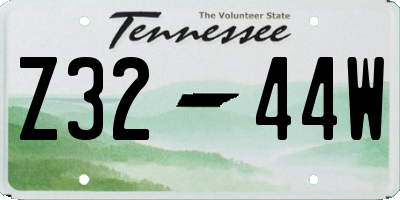 TN license plate Z3244W