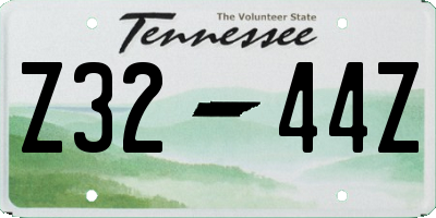 TN license plate Z3244Z
