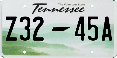 TN license plate Z3245A