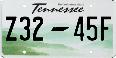 TN license plate Z3245F
