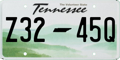 TN license plate Z3245Q