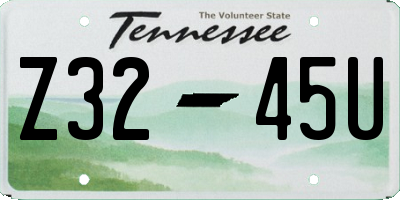 TN license plate Z3245U