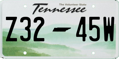TN license plate Z3245W