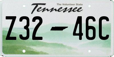 TN license plate Z3246C