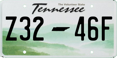 TN license plate Z3246F