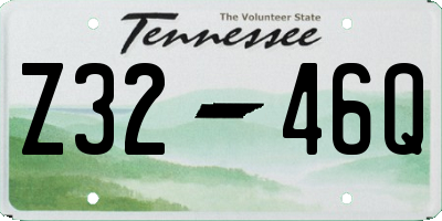 TN license plate Z3246Q