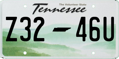 TN license plate Z3246U