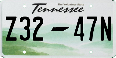 TN license plate Z3247N