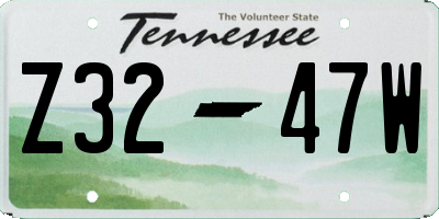 TN license plate Z3247W