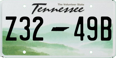 TN license plate Z3249B
