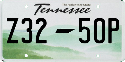 TN license plate Z3250P