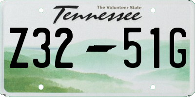 TN license plate Z3251G