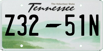 TN license plate Z3251N