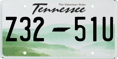 TN license plate Z3251U