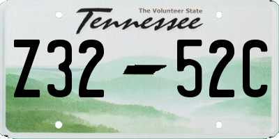 TN license plate Z3252C