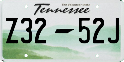 TN license plate Z3252J