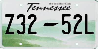 TN license plate Z3252L